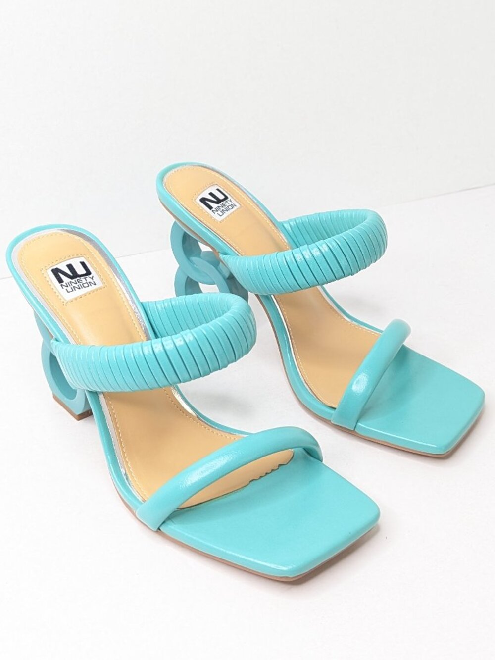 Ninety Union Raddle Heeled Sandals Mint Womens 9
